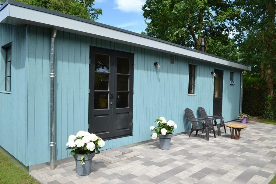 Mooi Nieuw Houten Huisje Havelte Exteriér fotografie